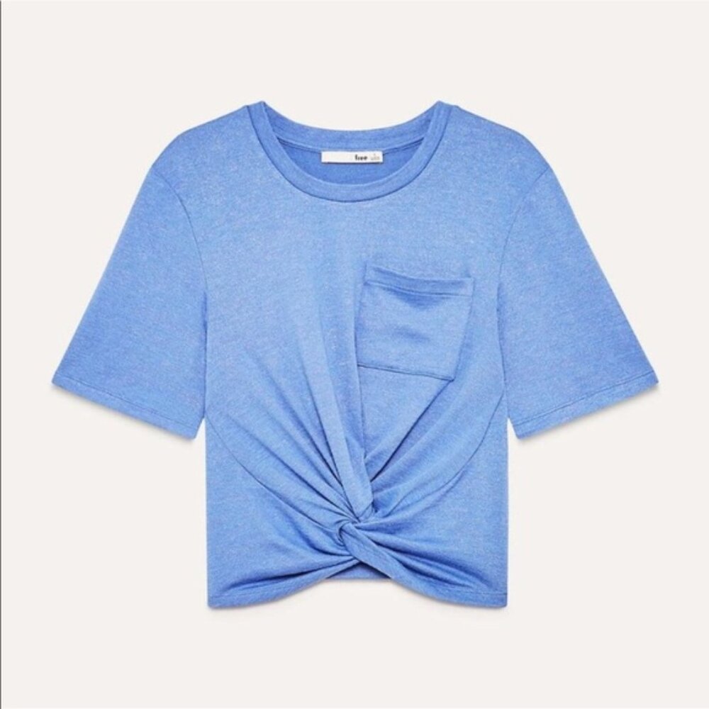 Wilfred Free - Subah Knot Front Tee 63226 | Medium | Light Baby Blue Wedgewood - Picture 4 of 11